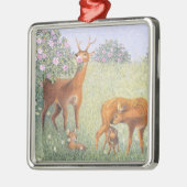 Deer Family Metalen Ornament (Links)