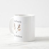 Deer Family Minimalist Reindeer Christmas Koffiemok (Voorkant links)
