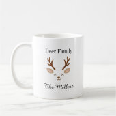 Deer Family Minimalist Reindeer Christmas Koffiemok (Links)