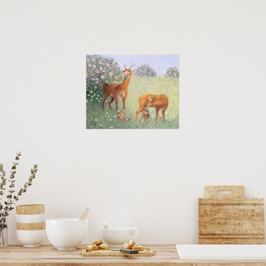 Deer Family Poster (Keuken)