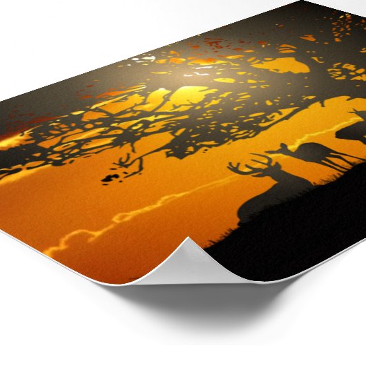 Deer Family Poster (Hoek)