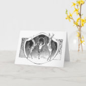 Deer & Fauns Saturnalia Kaart (Gele Bloem)