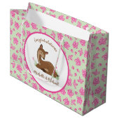 Deer Fawn Baby shower Groot Cadeauzakje (Voorkant Gekanteld)