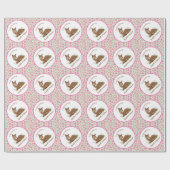 Deer Fawn Baby shower Woodland Animals Cadeaupapier (Vlak)