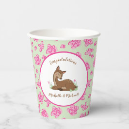 Deer Fawn Baby shower Woodland Animals Papieren Bekers