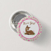 Deer Fawn Baby shower Woodland Animals Ronde Button 3,2 Cm (Voorkant /achterkant)