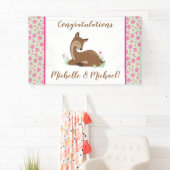 Deer Fawn Baby shower Woodland Animals Spandoek (Insitu)
