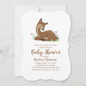 Deer Fawn Baby shower Woodland Kaart (Voorkant)