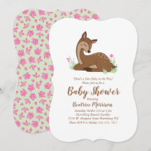 Deer Fawn Baby shower Woodland