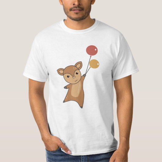 Deer Fawn Cute Animals Forest voor kinderen T-shirt (Voorkant)