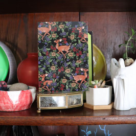 Deer Fawn Floral Pattern Feestdagen Kaart