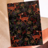 Deer Fawn Floral Pattern Feestdagen Kaart