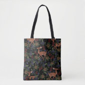 Deer Fawn Floral Pattern Tote Bag (Voorkant)