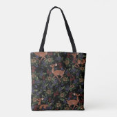 Deer Fawn Floral Pattern Tote Bag (Achterkant)