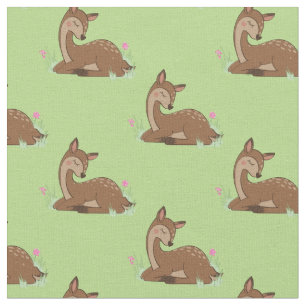 Deer Fawn Waterverf Baby Nursery Woodland Animal Stof