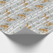 Deer Fawns White Birch Forest Gift Cadeaupapier (Hoek)