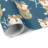 Deer Feestdagen aanpassen Cadeaupapier (Rol Hoek)