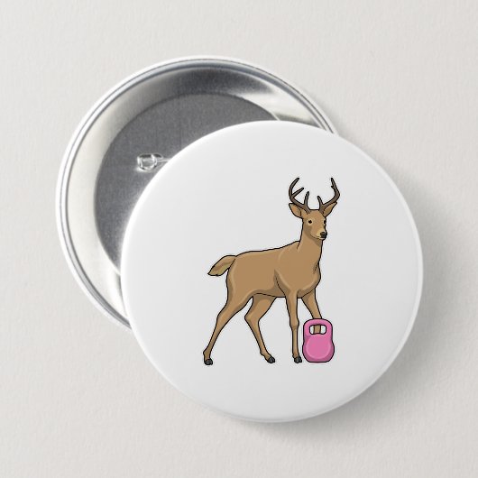 Deer Fitness Dumbbell Ronde Button 7,6 Cm (Voorkant /achterkant)