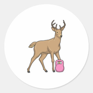 Deer Fitness Dumbbell Ronde Sticker