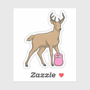Deer Fitness Dumbbell Sticker