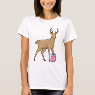 Deer Fitness Dumbbell T-shirt