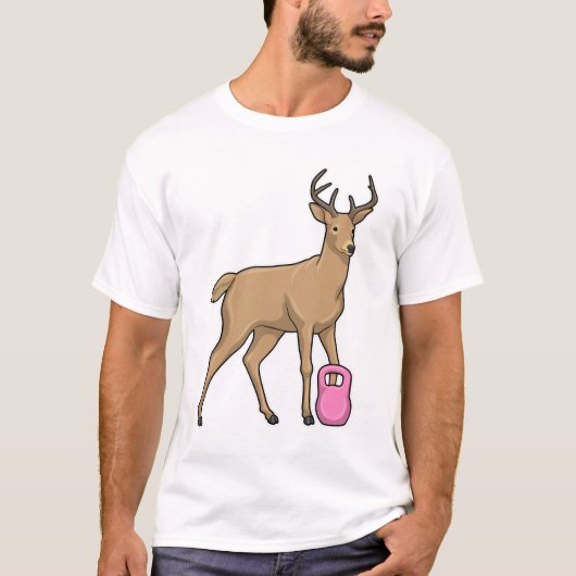 Deer Fitness Dumbbell T-shirt (Voorkant)