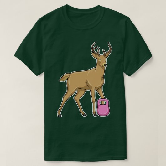 Deer Fitness Dumbbell T-shirt (Design voorkant)