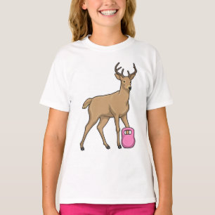 Deer Fitness Dumbbell T-shirt
