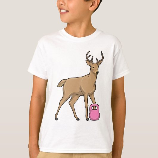 Deer Fitness Dumbbell T-shirt (Voorkant)