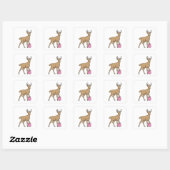 Deer Fitness Dumbbell Vierkante Sticker (Vel)
