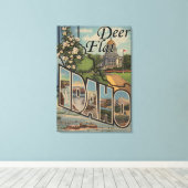 Deer Flat, Idaho - Grote Letter-scènes Canvas Afdruk (Insitu (Houten vloer))