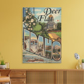 Deer Flat, Idaho - Grote Letter-scènes Canvas Afdruk (Insitu (Woonkamer))