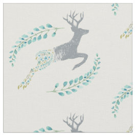 Deer Floral Fabric Stof