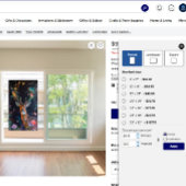 Deer Forest Butterflies Painting Privacy Artful Raamsticker