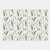 Deer Forest Green & Stripes Holiday Wrapping Inpakpapier Vel (Voorkant 2)