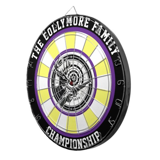 Deer Forest Target Bullseye Art Dartbord (Voorkant Rechts)