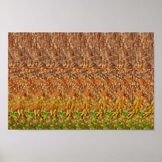 Deer Forest - Verborgen 3D-afdrukken Poster (Voorkant)