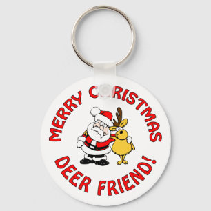 "Deer Friend" Kerst sleutelhanger