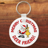 "Deer Friend" Kerst sleutelhanger (Voorkant)