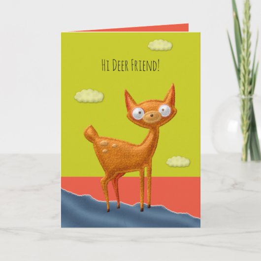 Deer Friend Valentijn Card Feestdagen Kaart (Voorkant)