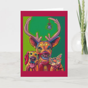 Deer Friends Holiday Card van Ron Burns Feestdagen Kaart
