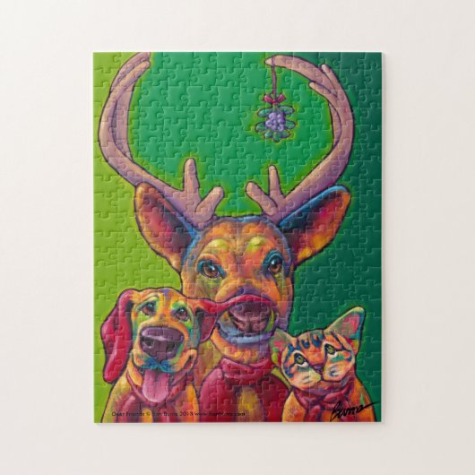 Deer Friends Holiday Puzzle door Ron Burns Legpuzzel (Verticaal)