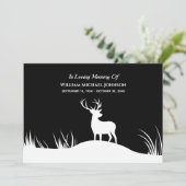 Deer Funeral Memorial in Loving Memory Herembryo Kaart (Staand voorkant)