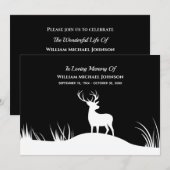 Deer Funeral Memorial in Loving Memory Herembryo Kaart (Voorkant / Achterkant)