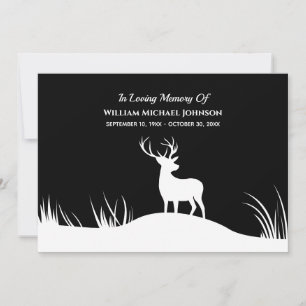 Deer Funeral Memorial in Loving Memory Herembryo Kaart
