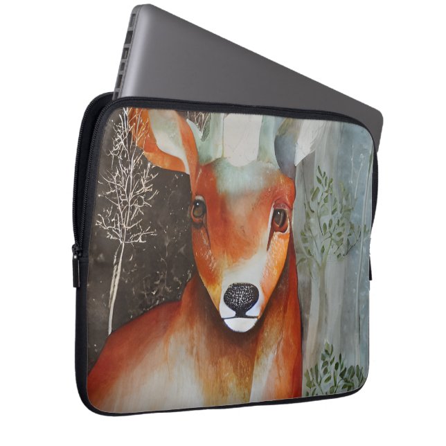 Deer Gemengde Media Laptop Sleeve (Voorkant Rechts)