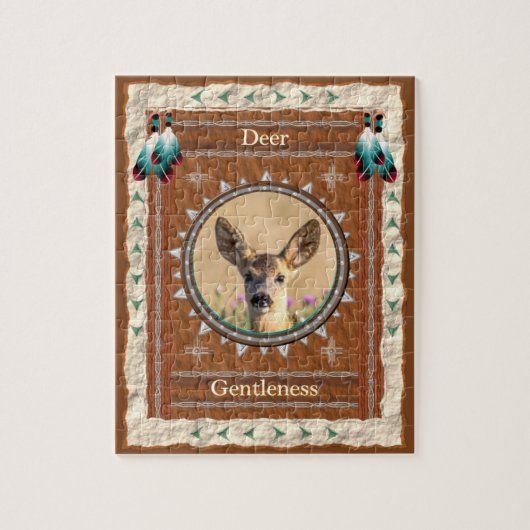 Deer-Gentleness- Jigzaag Puzzle w/Gift Box Legpuzzel (Verticaal)