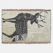 Deer Geometric Abstract Pattern Lodge Boys Deken (Voorkant)