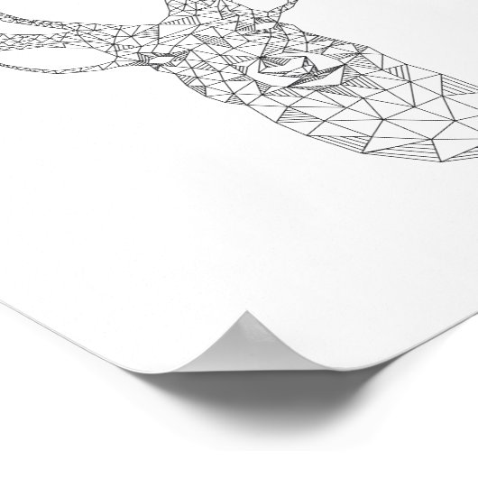 Deer Geometric Poster (Hoek)