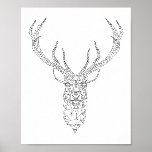 Deer Geometric Poster (Voorkant)